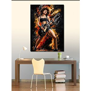 Kanvas Tablo Gitar Çalan Kadın 70x100 cm