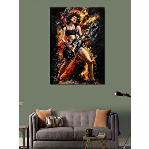 Kanvas Tablo Gitar Çalan Kadın 70x100 cm