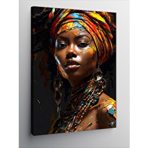 Kanvas Tablo Afrikalı Kadın 100x140 cm