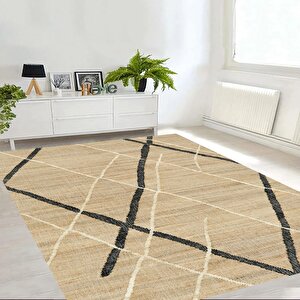 Dijital Baskı Hasır Desen Halı, İskandinav Halı, Salon Halısı, Yıkanabilir Halı, Kaymaz Taban, Mutfak Halısı, Yolluk, Ev Dekorasyonu 80x300 cm