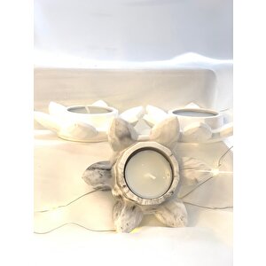 Dekoratif Üçlü Nilüfer Tealight   Set