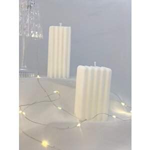 Dekoratif Soyut Desen Sütun   Soya Mum Seti Set