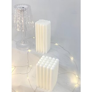 Dekoratif Soyut Desen Sütun   Soya Mum Seti Set