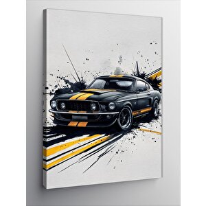 Kanvas Tablo Siyah Klasik Spor Araba 70x100 cm
