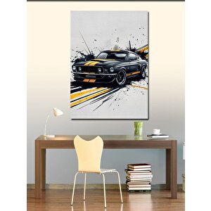 Kanvas Tablo Siyah Klasik Spor Araba 70x100 cm