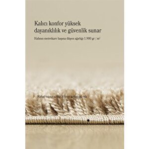 Yuvarlak Shaggy Halı 30 Mm Uzun Ve Yüksek Tüylü Düz Bej Renkli