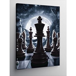 Kanvas Tablo Satranç Ve Dolunay 70x100 cm