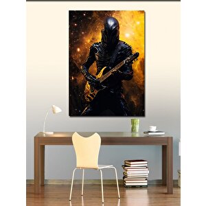 Kanvas Tablo Gitar Çalan Uzaylı