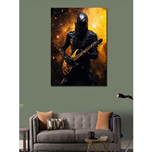 Kanvas Tablo Gitar Çalan Uzaylı