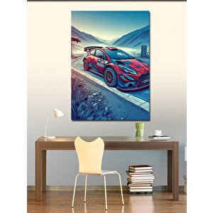 Kanvas Tablo Kırmızı Spor Araba 100x140 cm