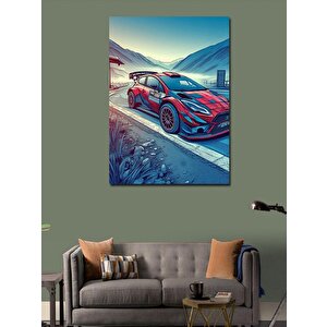 Kanvas Tablo Kırmızı Spor Araba 100x140 cm