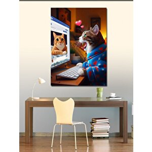 Kanvas Tablo Sosyal Medya Aşkı 100x140 cm