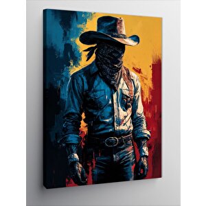 Kanvas Tablo Renkli Fon Kovboy 70x100 cm