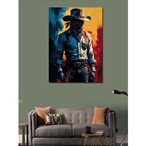 Kanvas Tablo Renkli Fon Kovboy 70x100 cm