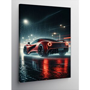Kanvas Tablo Kırmızı Spor Araba 70x100 cm
