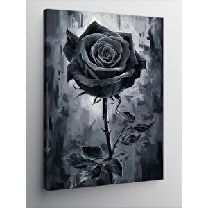 Kanvas Tablo Siyah Beyaz Gül 70x100 cm