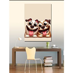 Kanvas Tablo Sevimli Köpekler 70x100 cm