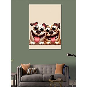 Kanvas Tablo Sevimli Köpekler 70x100 cm