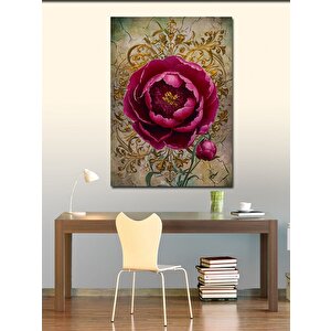 Kanvas Tablo Pembe Çiçek 70x100 cm
