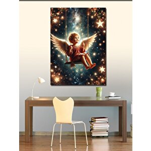 Kanvas Tablo Salıncakta Sallanan Kanatlı Melek 70x100 cm