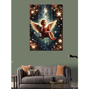 Kanvas Tablo Salıncakta Sallanan Kanatlı Melek 70x100 cm