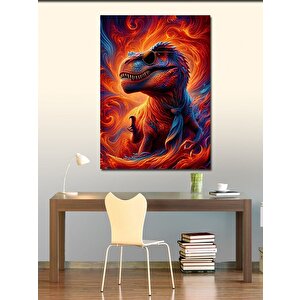 Kanvas Tablo Güneş Gözlüklü Dinozor