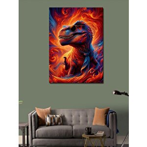 Kanvas Tablo Güneş Gözlüklü Dinozor