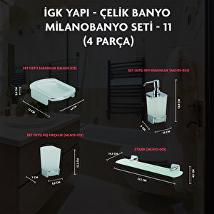 İgk Yapi - Çeli̇k Banyo Mi̇lano Banyo Seti̇ -11(4 Parça)