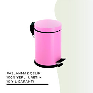 İgk Yapi - Çeli̇k Banyo Pedalli Çöp Kovasi 12lt Pembe (70-147)