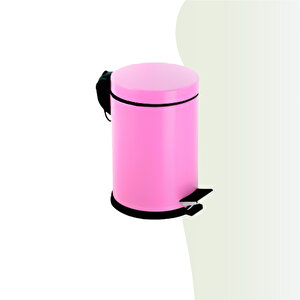 İgk Yapi - Çeli̇k Banyo Pedalli Çöp Kovasi 12lt Pembe (70-147)