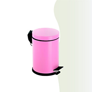 İgk Yapi - Çeli̇k Banyo Pedalli Çöp Kovasi 3lt Pembe (70-215)