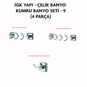 İgk Yapi - Çeli̇k Banyo Kumru Banyo Seti̇ -9(4 Parça)