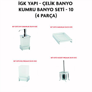İgk Yapi - Çeli̇k Banyo Kumru Banyo Seti̇ -10(4 Parça)