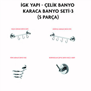 İgk Yapi - Çeli̇k Banyo Karaca Banyo Seti̇ -3(5 Parça)