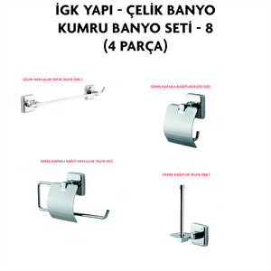 İgk Yapi - Çeli̇k Banyo Kumru Banyo Seti̇ -8(4 Parça)