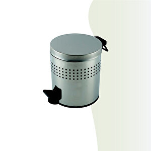 İgk Yapi - Çeli̇k Banyo Pedalli Deli̇kli̇ Çöp Kovasi 5lt 430 (70-076)