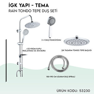 İgk Yapi - Tema Rai̇n Tondo Tepe Duş Setleri̇ (model No: 53230)