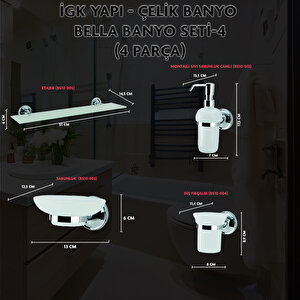 İgk Yapi - Çeli̇k Banyo Bella Banyo Seti̇ -4(4 Parça)