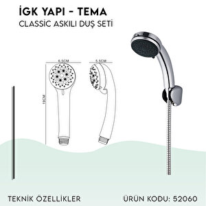 İgk Yapi - Tema Classi̇c Askili Duş Seti̇ (model No: 52060)