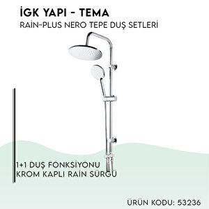 İgk Yapi - Tema Rai̇n-plus Nero Tepe Duş Setleri̇ (model No: 53237)