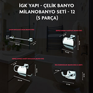 İgk Yapi - Çeli̇k Banyo Mi̇lano Banyo Seti̇ -12(5 Parça)