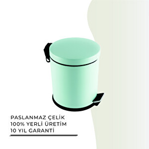 İgk Yapi - Çeli̇k Banyo Pedalli Çöp Kovasi 5lt Mi̇nd (70-142)