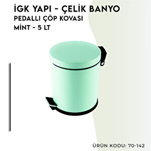 İgk Yapi - Çeli̇k Banyo Pedalli Çöp Kovasi 5lt Mi̇nd (70-142)