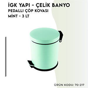 İgk Yapi - Çeli̇k Banyo Pedalli Çöp Kovasi 3lt Mi̇nd (70-217)