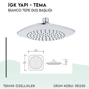 İgk Yapi - Tema Bi̇anco Tepe Duş Başliklari (model No: 55230)