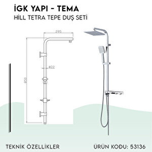 İgk Yapi - Tema Hi̇ll-tetra Tepe Duş Setleri̇ (model No: 53136)