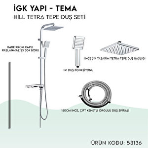 İgk Yapi - Tema Hi̇ll-tetra Tepe Duş Setleri̇ (model No: 53136)