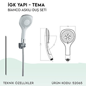 İgk Yapi - Tema Bianco Askili Duş Seti̇ (model No: 52065)