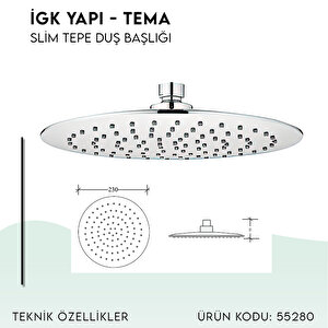 İgk Yapi - Tema Si̇im Tepe Duş Başliklari (model No: 55280)