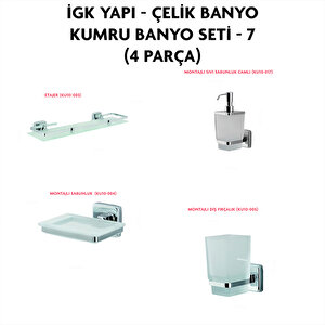İgk Yapi - Çeli̇k Banyo Kumru Banyo Seti̇ -7(4 Parça)